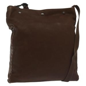 BOTTEGA VENETA Shoulder Bag Leather Brown Auth ep10281